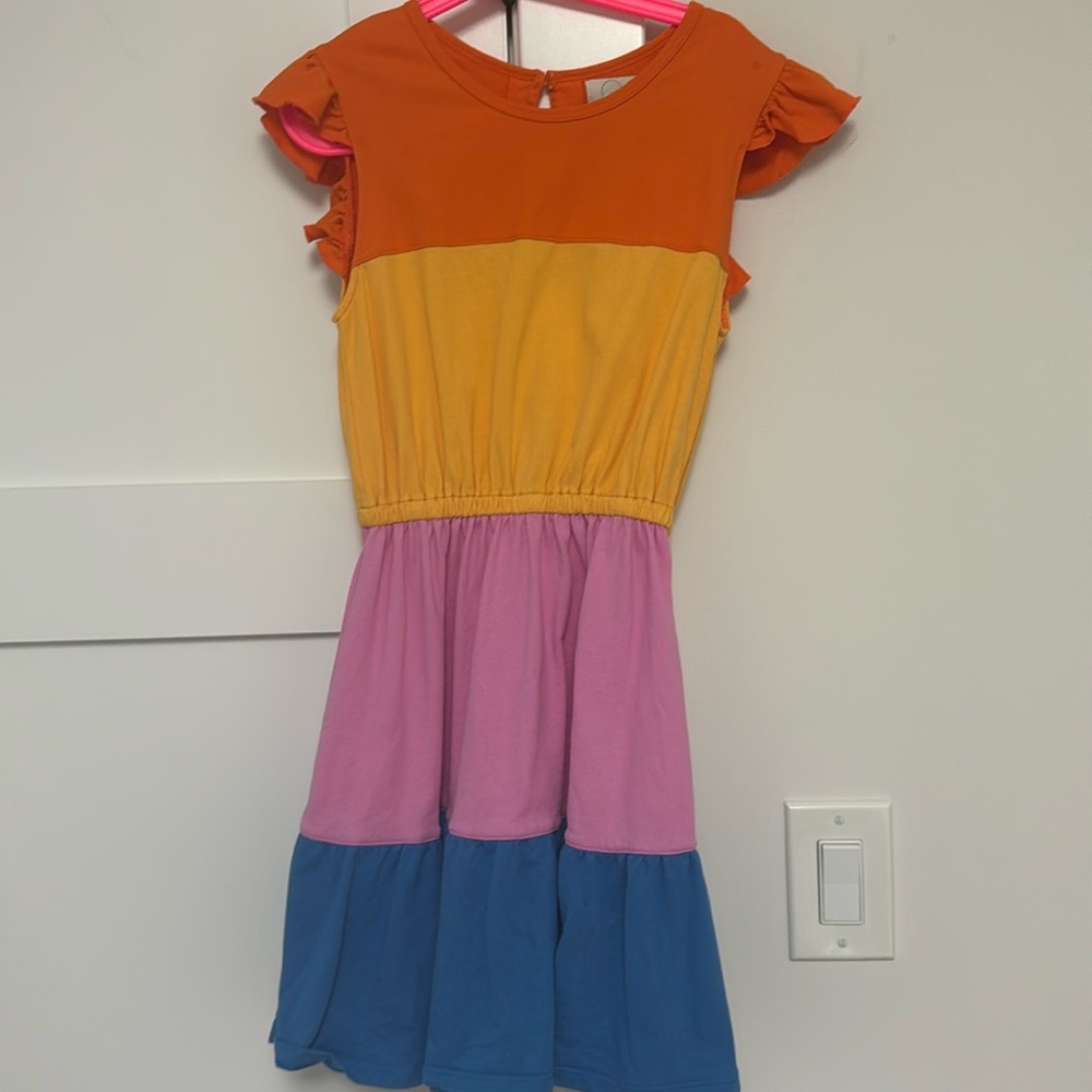Girls multicolor dress. Size 10